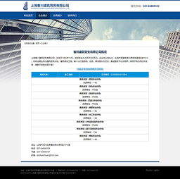 上海春川建筑勞務網站設計